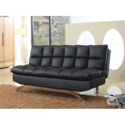 Aghi 72.5'' Faux Leather Convertible Sofa