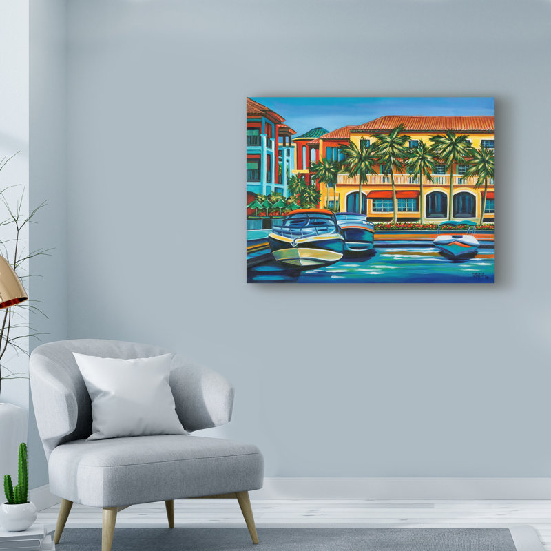 «Tropical Rendezvous II» par Carolee Vitaletti - reproduction sur toile tendue, H 18 po x l 24 po x P 2 po