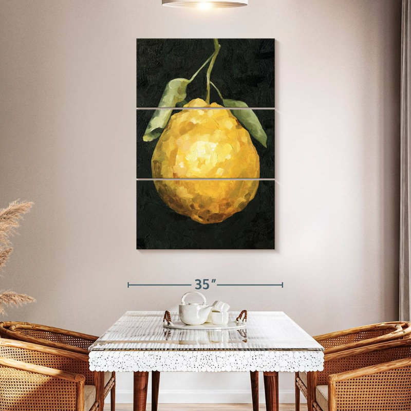 Yarlin citron foncé II, H 50 po x l 32 po