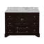 Ensemble de meuble-lavabo simple 48 po avec armoire chocolat et comptoir en marbre de Carrare Tilford-2107456468