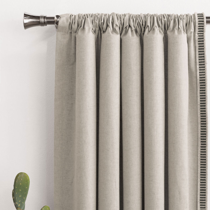 Moab Cotton Blend Room Darkening Curtain Panel, 48" W x 120" L, Left