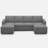 Rafael 4-Seater Modular Sofa Couch Upholstered Storage Sectional Sofa-340759060