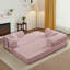 Canapé-lit futon convertible 4 en 1 en velours côtelé, 63 pouces, avec 2 oreillers, aucun assemblage requis-1443662619-1490432191