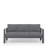 4-Piece Modern Aluminum Patio Conversation Set,  5-Seat Outdoor Sofa With  Thick Dark Gray Cushions & Gray Frame And Coffee Table-138598120-138598123