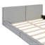 Grand lit plateforme tapissier avec tissu en velours-2024384520