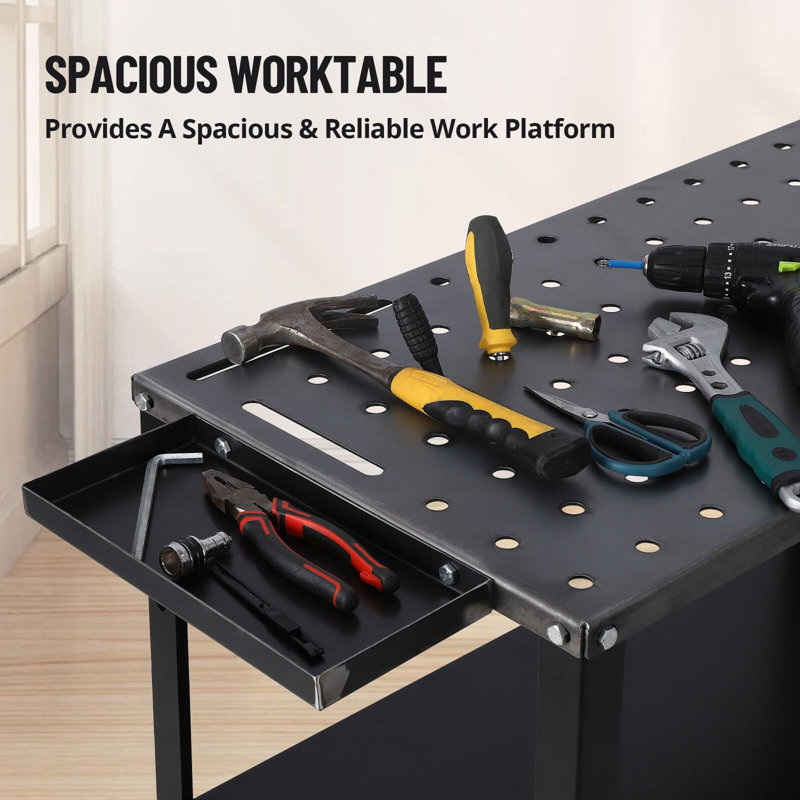 Welding Table - 36"X19", Steel Welding Workbench Table