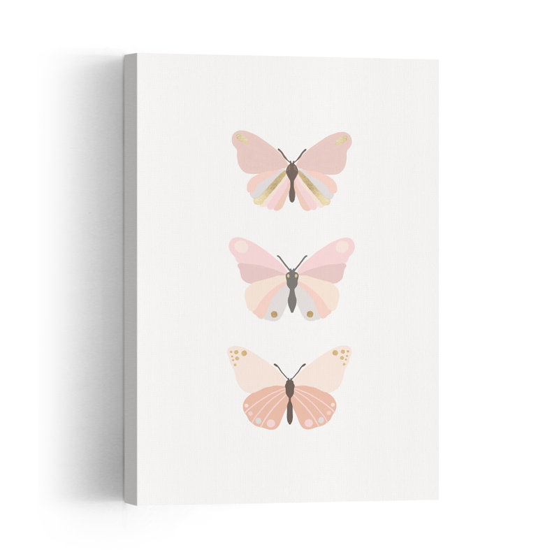 Butterfly 4 Delicate Elegant Minimalist Butterfly Fly Nature Wall Art Print, 60.96cm H x 40.64cm W
