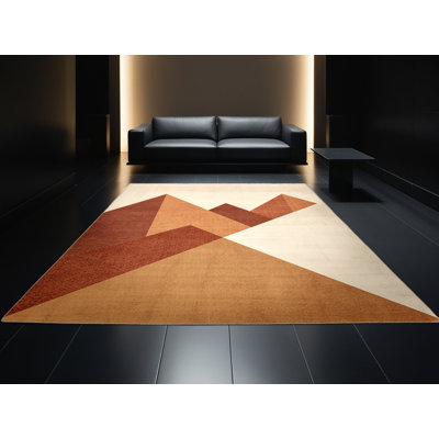 Tapis marocain beige bohémien lavable à la machine - reliure beige