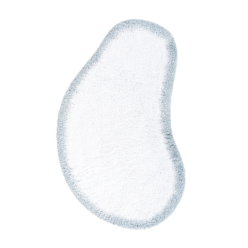 Maiko Bath Rug, 24" W x 39" L, White/Seamist
