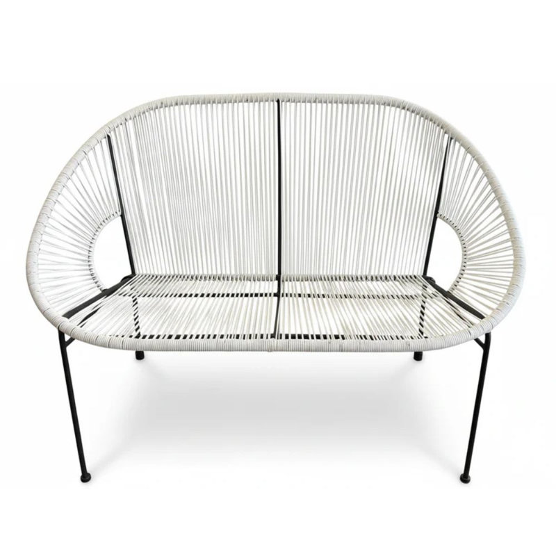  Ensemble de 2 causeuses d'extérieur Solara, Blanc
