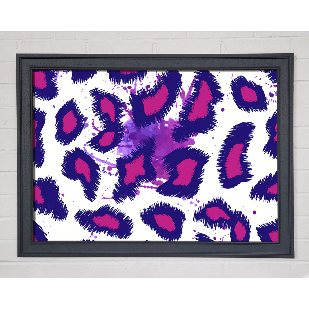 Gerahmtes Leinwandbild Pop Art Leopard Print