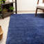 Tapis bleu à poils longs Deans-773682544