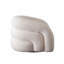 Chaise d'appoint pivotante Quantum en sherpa ivoire
