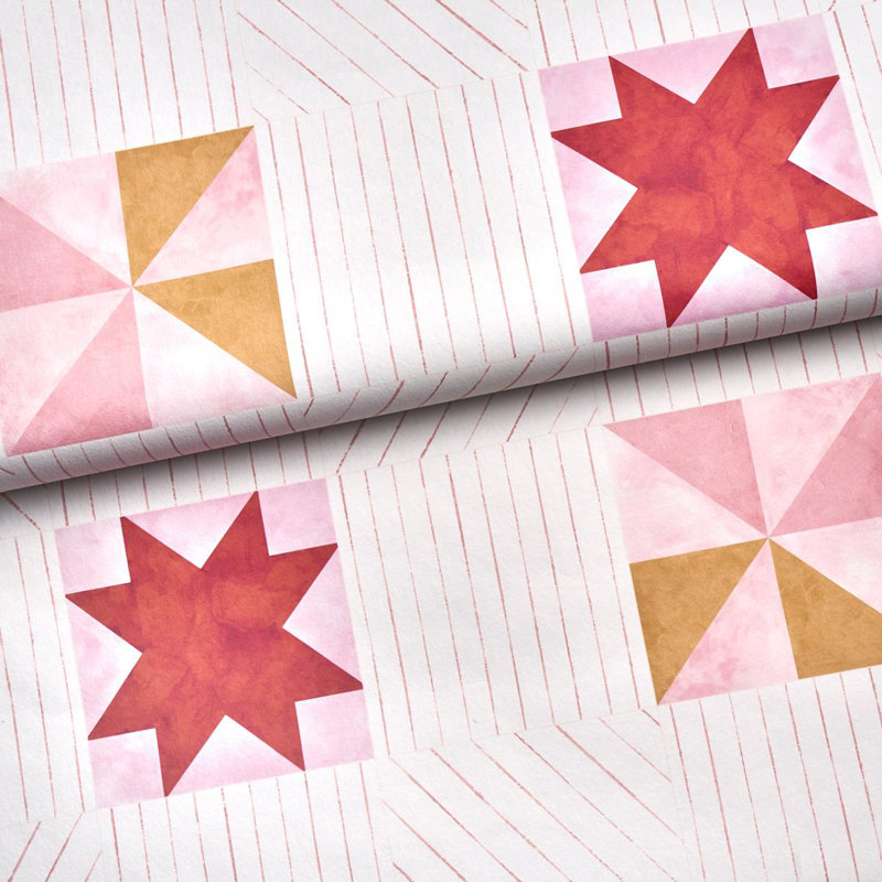 Schumacher x Backdrop Alexander Wallpaper, Red/Earthy Pink