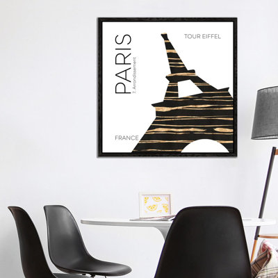 Urban Art Paris Eiffel Tower by Melanie Viola - Print on Canvas