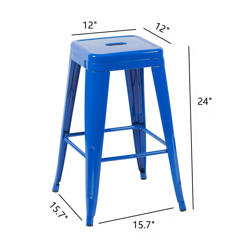 Tabouret à hauteur de comptoir 24 po, Bleu, Tabouret de comptoir (siège d’une hauteur de 24