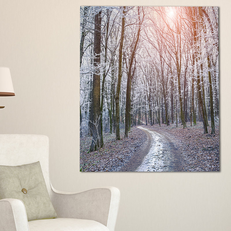 «Misty Trail in Autumn Forest», reproduction de photo sur toile tendue, H 40 po x l 30 po x P 1 po