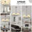 5-Light Modern Dimmable Chandelier With Fabric Shades-1571777153