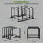 Organisateur de planches à découper et support à casseroles avec 4 fentes larges - Armoire de cuisine en métal robuste pour les plaques de cuisson, les plateaux et les assiettes