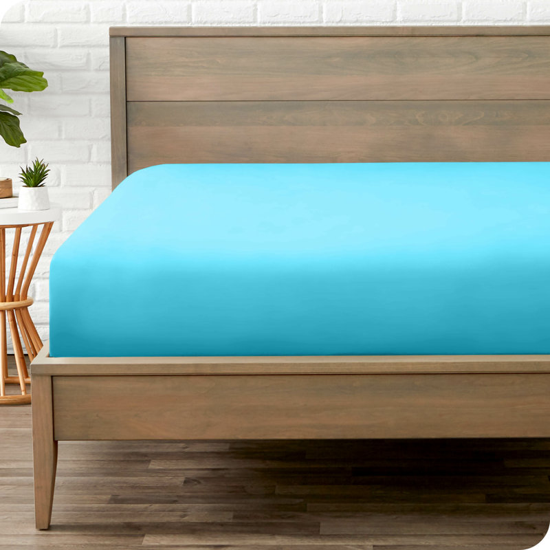 Drap-housse en microfibre, Drap-housse de taille simple, Turquoise