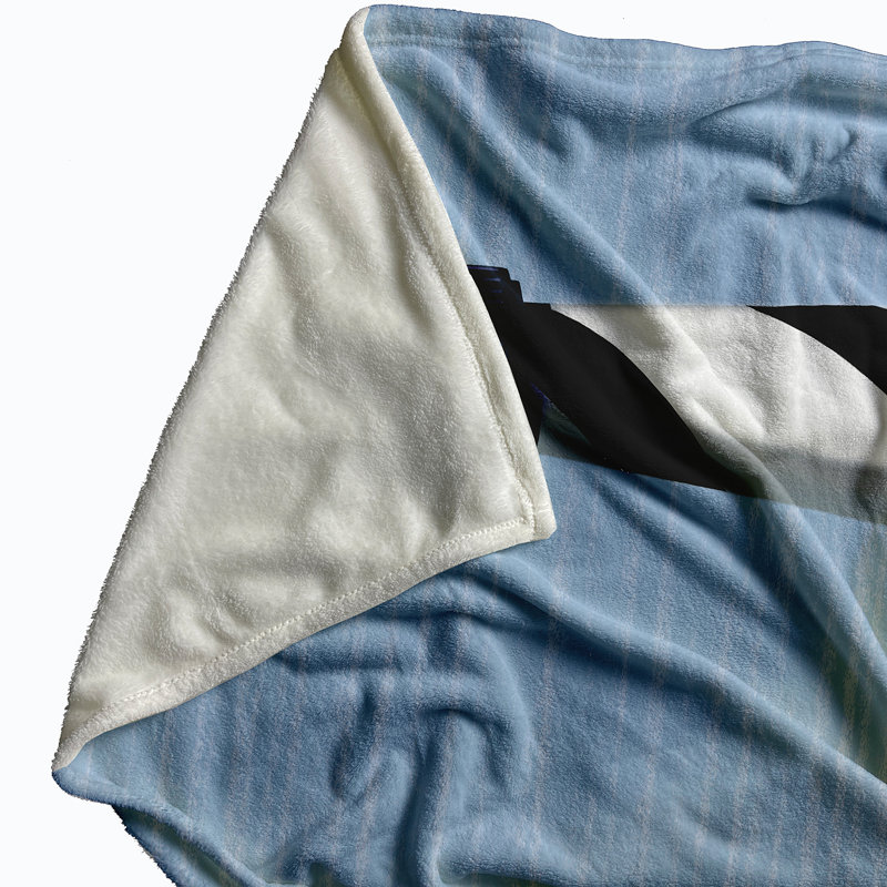 Wardel Plain Weave / Muslin Throw Blanket, Black
