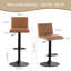 Vintage Suede/Faux Leather Swivel Height Adjustable Upholstered Bar Stools Kitchen Barstools-478745384