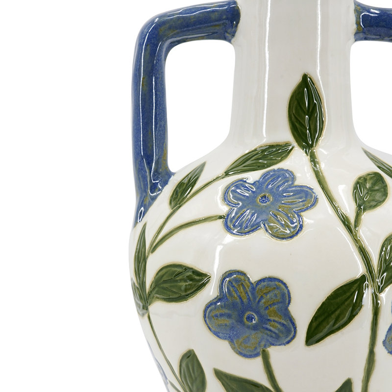 Vase en céramique 6,3 x 6,3 x 10,6 po
