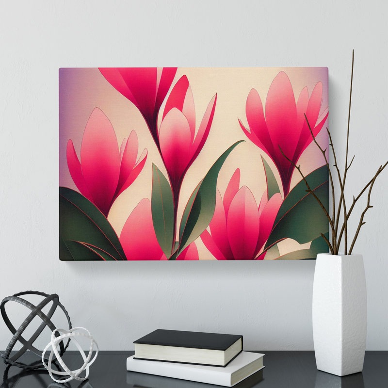 Cherry Blossom Flowers - Wrapped Canvas, 50cm H x 76cm W x 3cm D