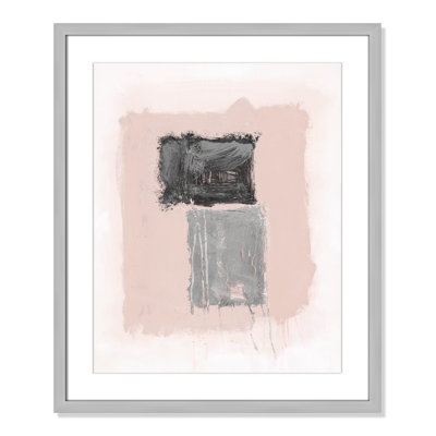 Pink, Black and Silver Shimmer II Print