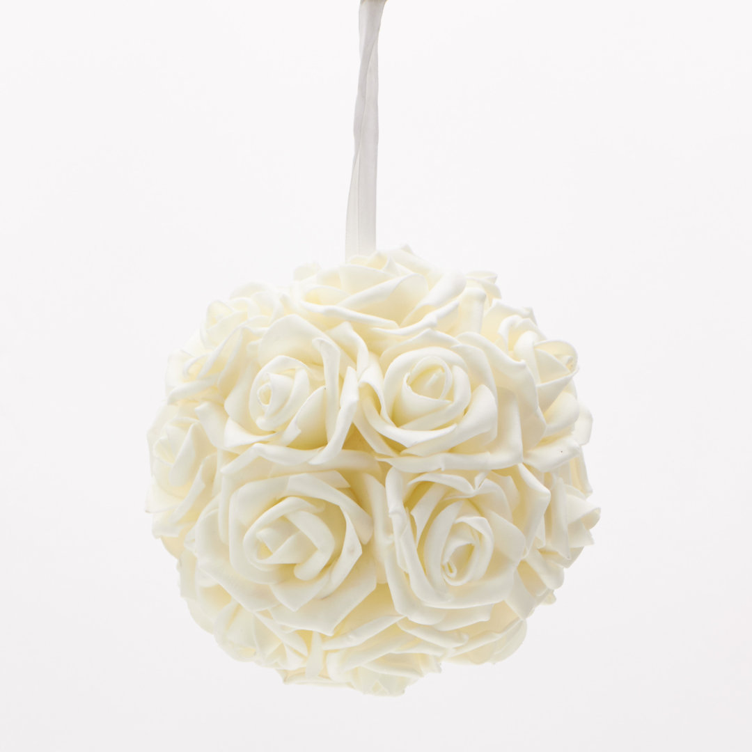 Ball Foam Rose Floral Arrangements and Centerpieces (Set of 12) The Party Aisle™ Flowers/Leaves 
