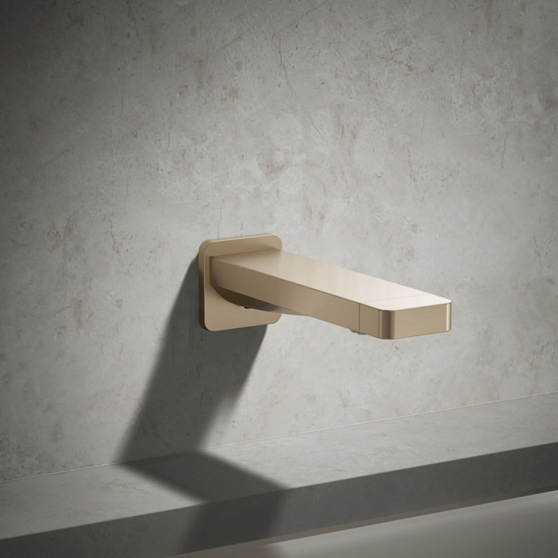 Parallel Wall Mounted Tub Spout Trim, Vibrant Brushed Bronze