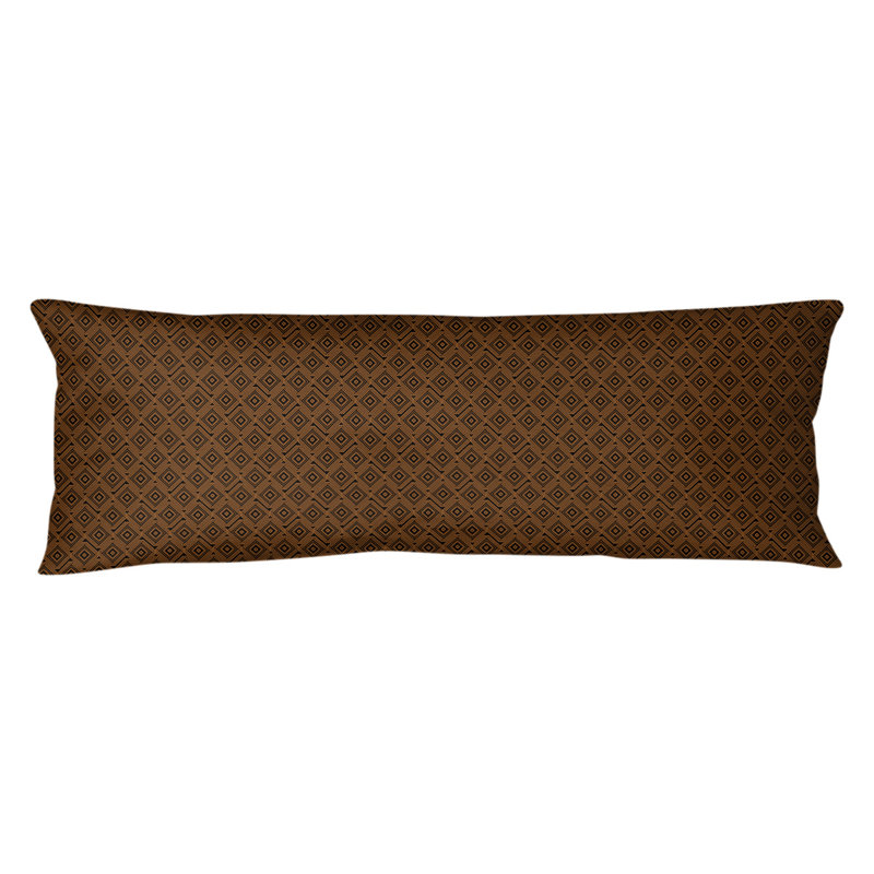 Housse de coussin ArtVerse, Bourre en polyester, Molleton moelleux, Noir / Orange