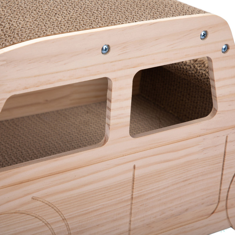 Grattoir pour chat en bois 2-en-1