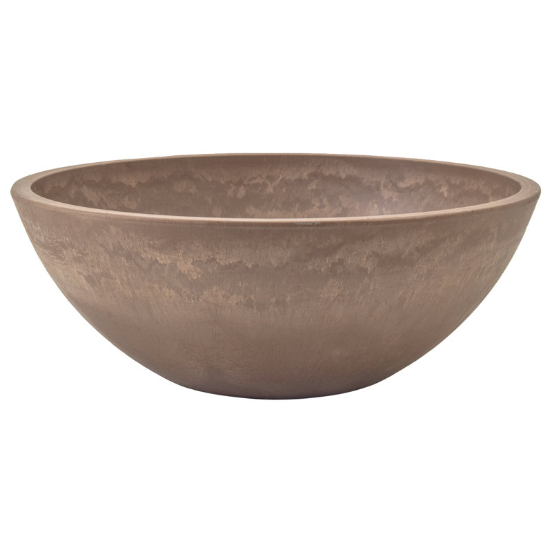Pot à fleurs Haven, H 3,5 po x l 10 po x P 10 po, Taupe