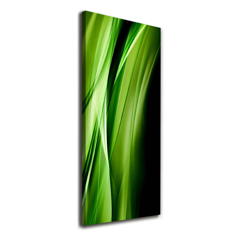 Green Waves Background - Wrapped Canvas Print