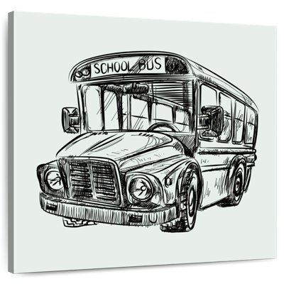 Black Ink School Bus