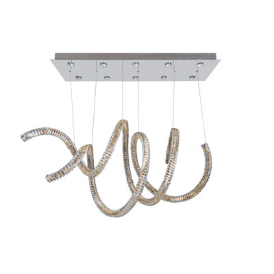 Ravina 1 LT Chrome/Clear Chandelier Allegri