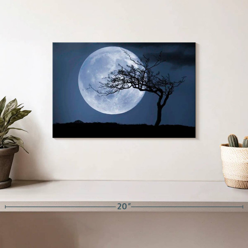 Oberle Moon And Tree, 8" H x 12" W