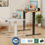 Electric Height Adjustable Standing Desk With 2 Hooks, 4 Lockable Casters,1 Mouse Pad-306611617-306818904