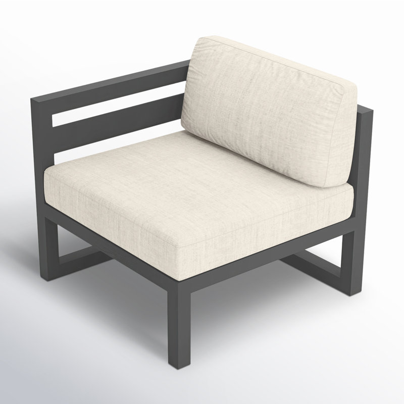 Avion Patio Chair with Sunbrella Cushions, Cast Silver Sunbrella®, Slate