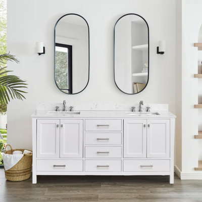 72-inch Bathroom Vanity With Engineered Stone Top