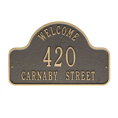 3-Line Wall Address Plaque
