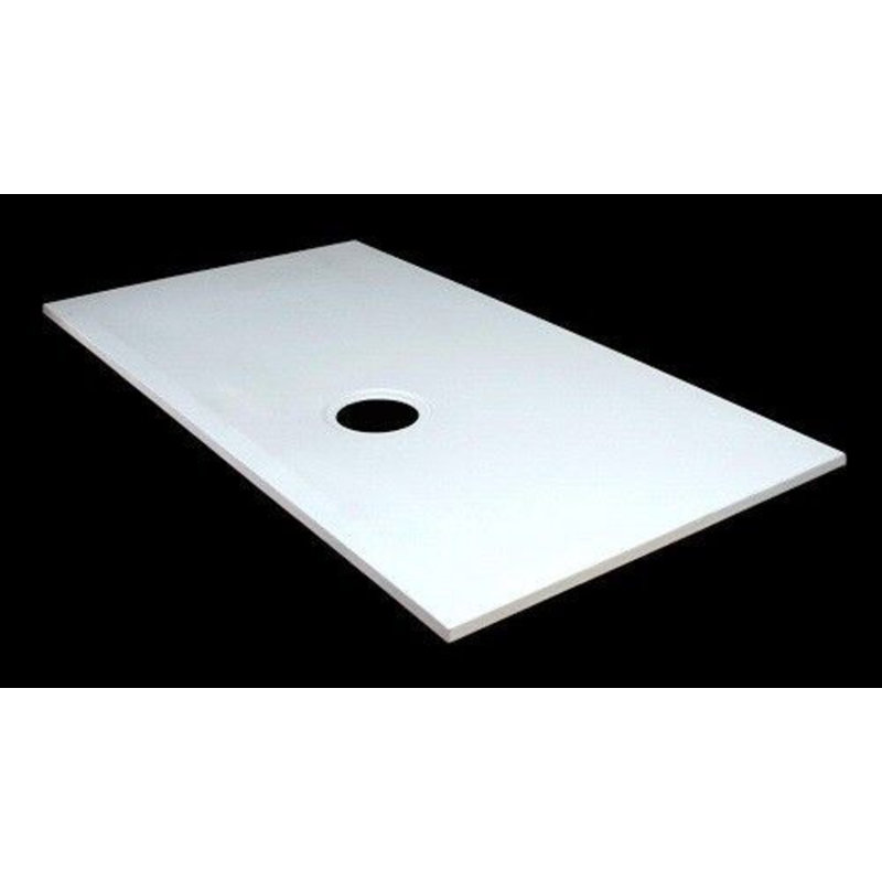 Stone Wet Floor Shower Tray Former with Waterproof Tanking Kit & Tiled Shower Waste , 2.2cm H x 115cm W x 76cm D