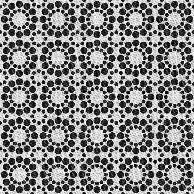 Tapis noir/gris à motifs West Brookfield, Carré 5 pi