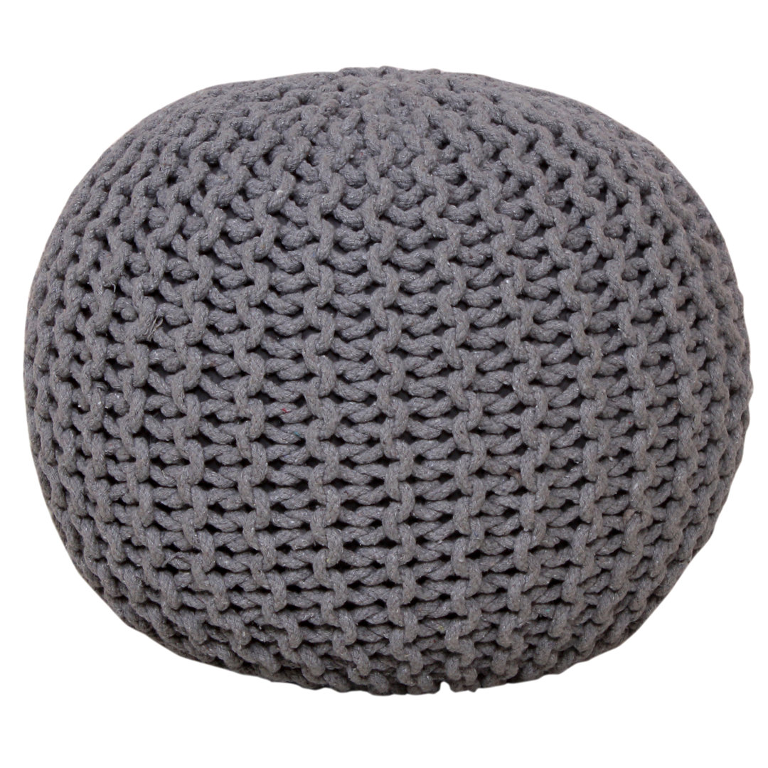 Antoinette 50cm Wide Round Solid Colour Pouffe Ottoman