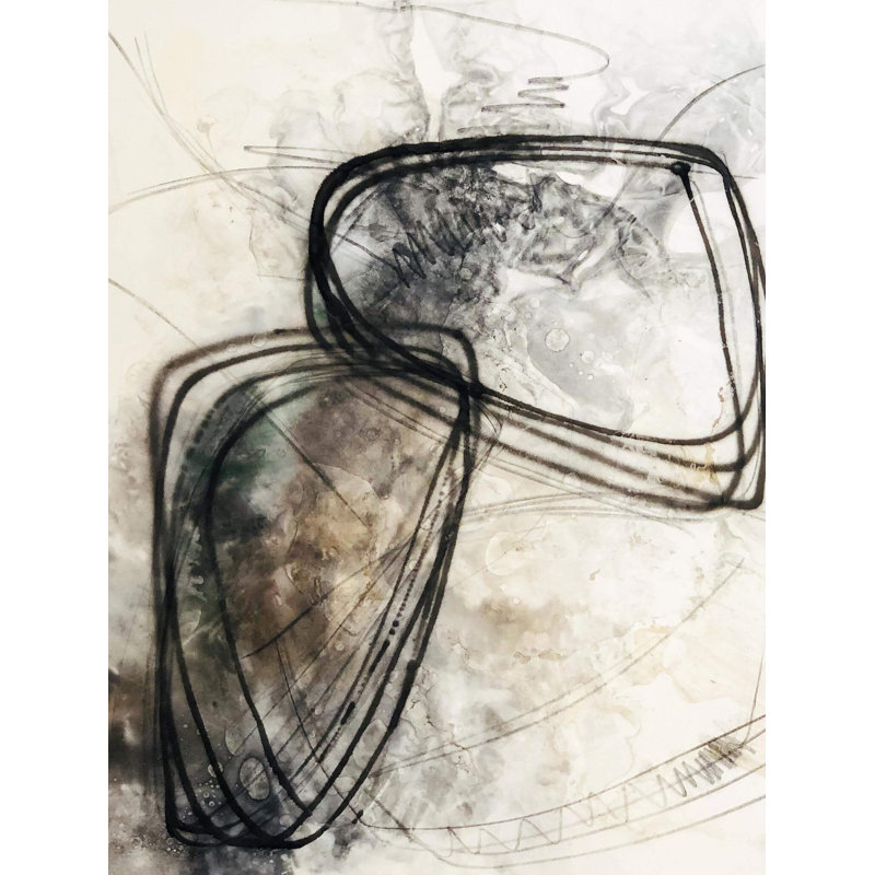 Eclipse I Print, Black Framed Canvas, 60" H x 40" W x 1.75" D