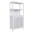 Armoire de rangement en bambou, meuble de salle de bain séparé à 2 portes, meuble de rangement au sol pour salon, cuisine-943451465