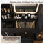 Dressing Table with LED Mirror, 6 Drawers, 2 Cabinets and 3 Open Shelves, Power Outlet, Glass Top-452265960