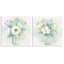 Ensemble de 2 plaques murales aux tons de bouquets de fleurs, design par Nan