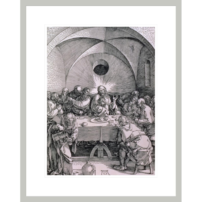 La Cène de la série «Great Passion» par Albrecht Dürer, impression giclée sur cadre, H 21,75 po x l 17,37 po